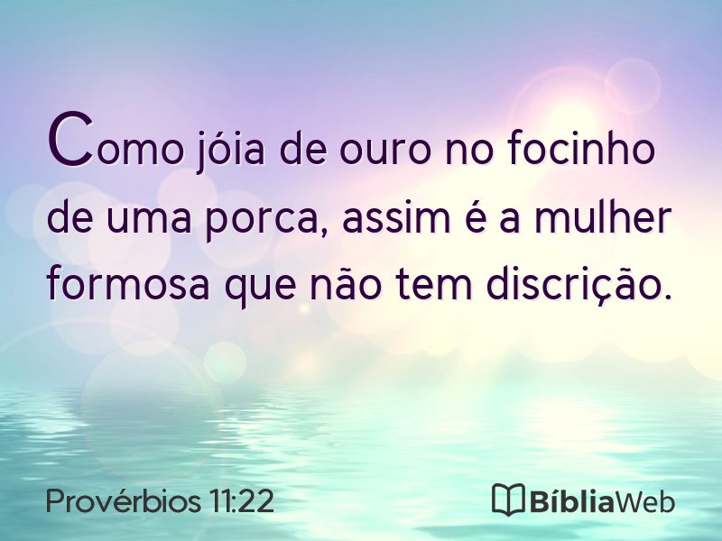 Provérbios 11:22 em imagem para compartilhar
