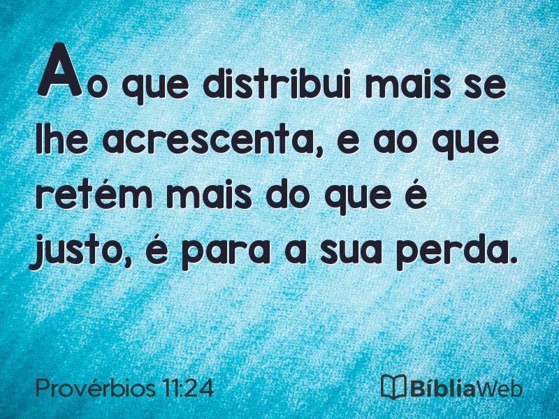 Provérbios 11:24 em imagem para compartilhar