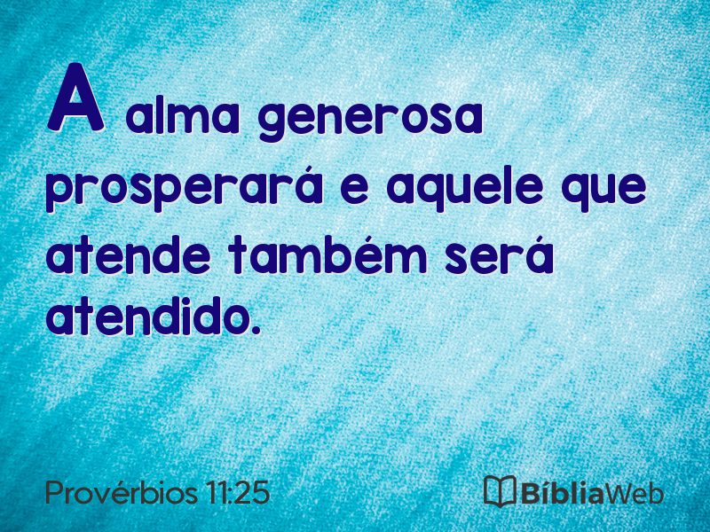 Provérbios 11:25 em imagem para compartilhar