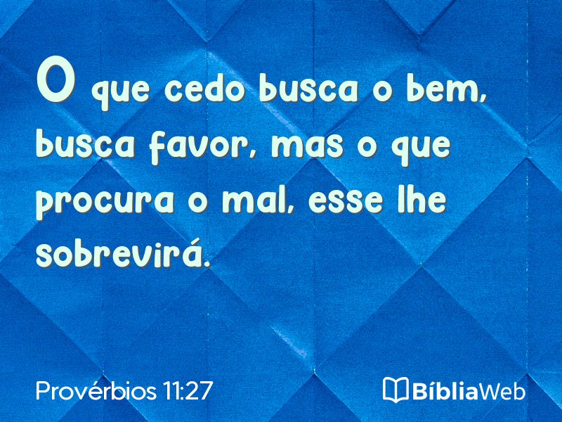 Provérbios 11:27 em imagem para compartilhar