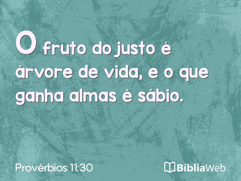 Provérbios 11:30 em imagem para compartilhar