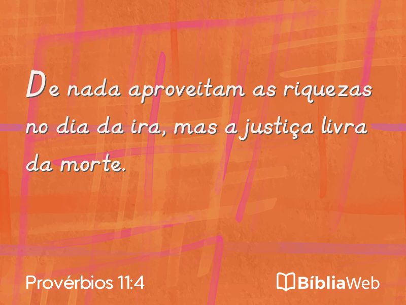 Provérbios 11:4 em imagem para compartilhar