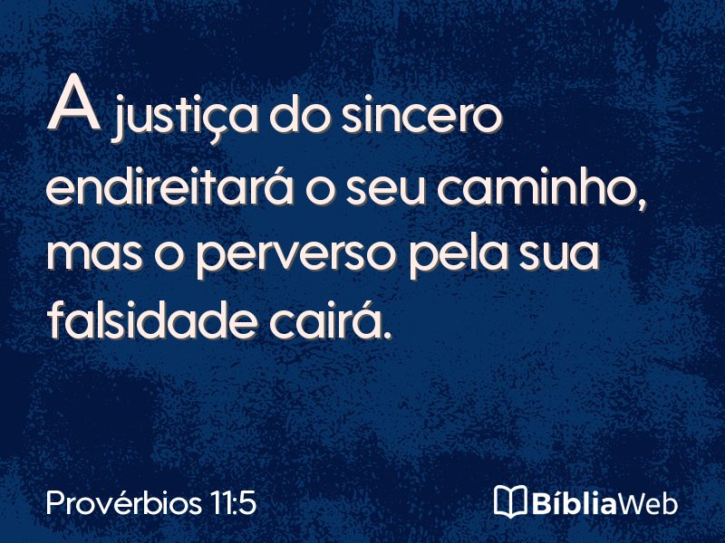Provérbios 11:5 em imagem para compartilhar