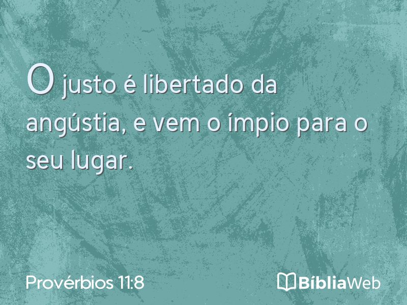 Provérbios 11:8 em imagem para compartilhar