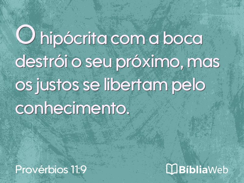 Provérbios 11:9 em imagem para compartilhar