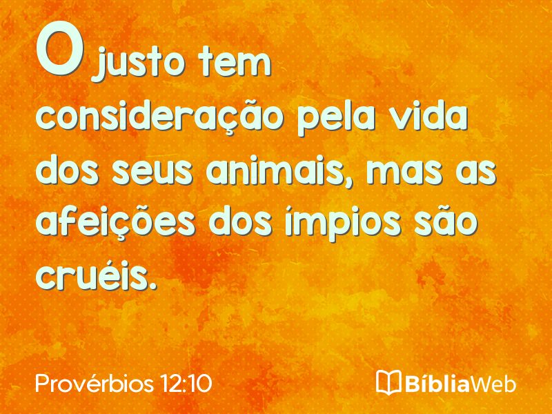 Provérbios 12:10 em imagem para compartilhar