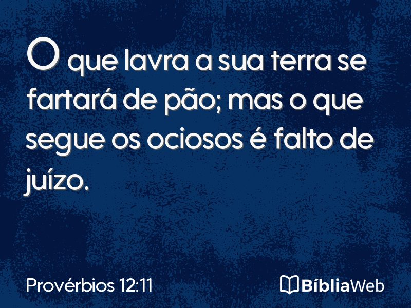 Provérbios 12:11 em imagem para compartilhar