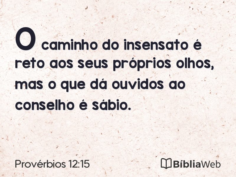 Provérbios 12:15 em imagem para compartilhar