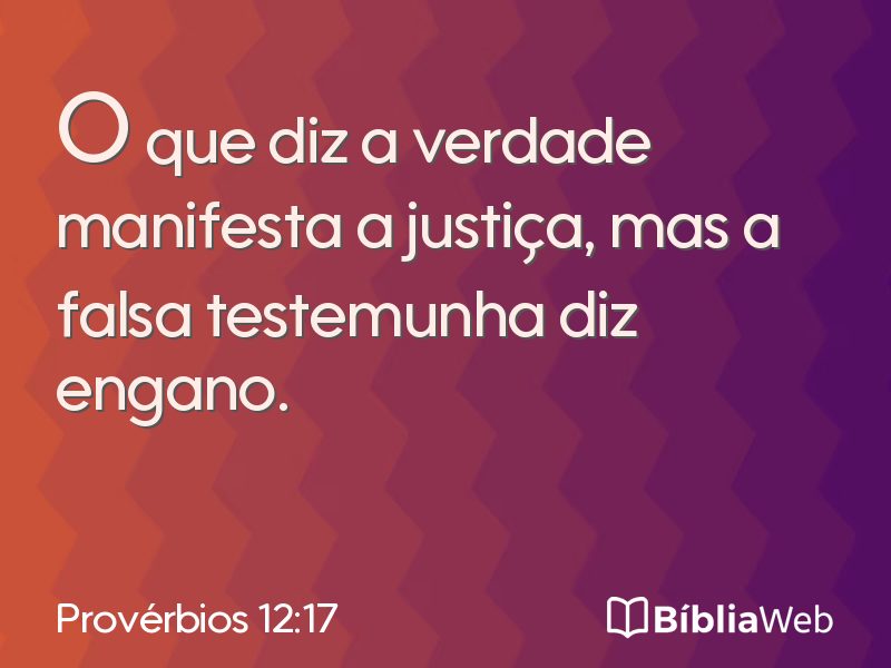 Provérbios 12:17 em imagem para compartilhar