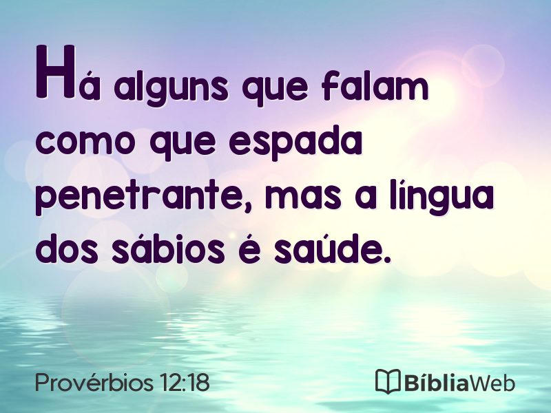 Provérbios 12:18 em imagem para compartilhar