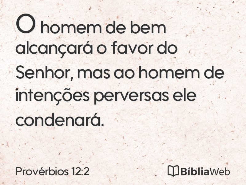 Provérbios 12:2 em imagem para compartilhar