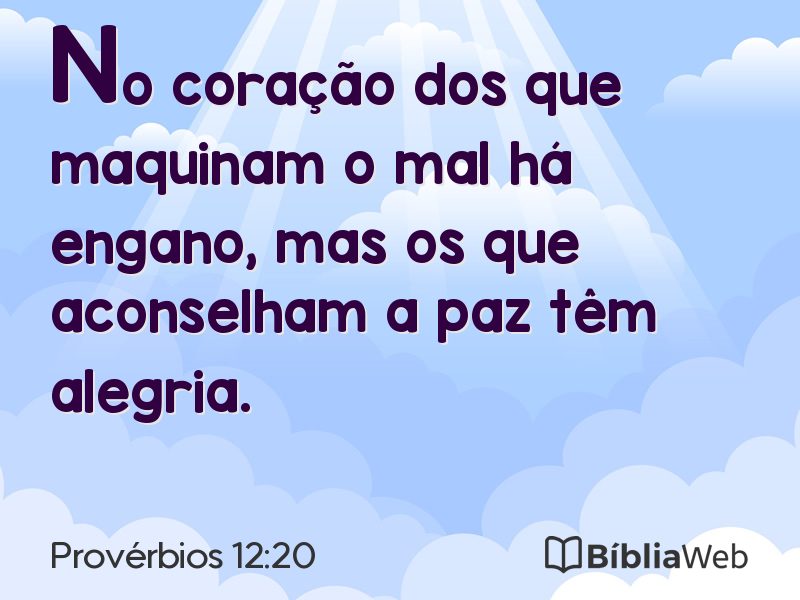 Provérbios 12:20 em imagem para compartilhar