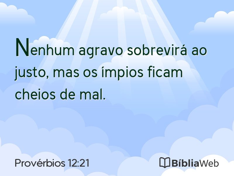 Provérbios 12:21 em imagem para compartilhar
