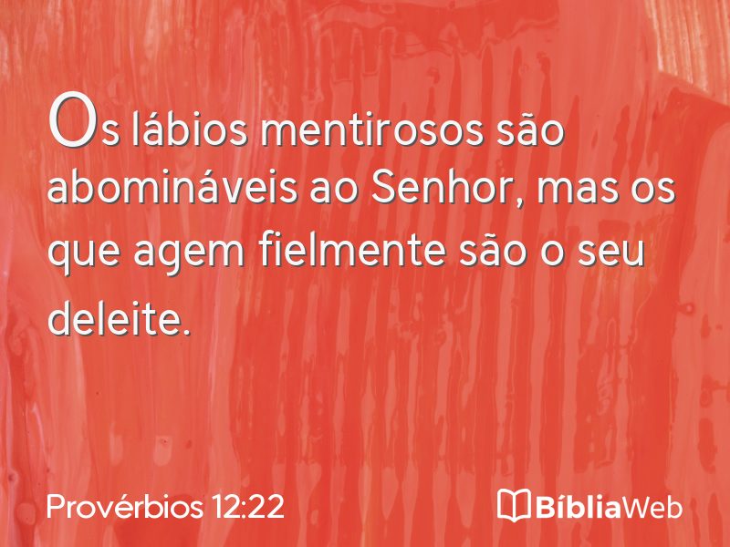 Provérbios 12:22 em imagem para compartilhar