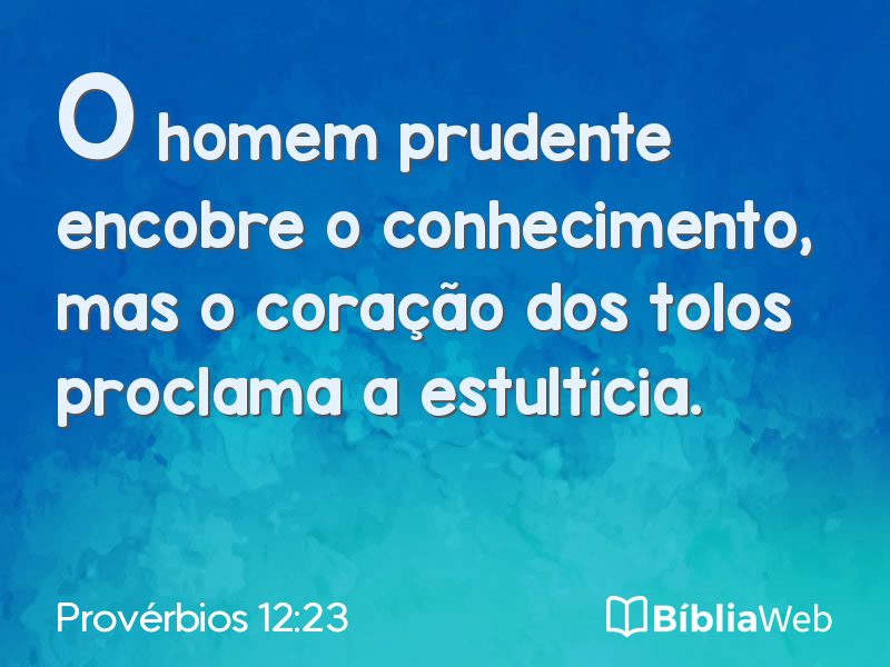 Provérbios 12:23 em imagem para compartilhar