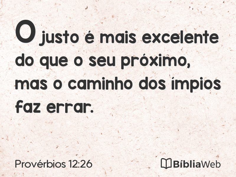 Provérbios 12:26 em imagem para compartilhar