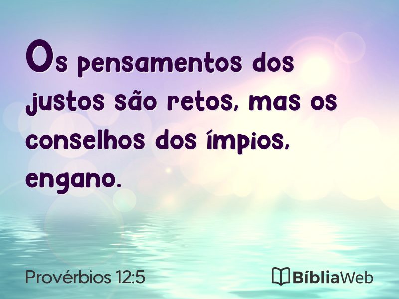 Provérbios 12:5 em imagem para compartilhar