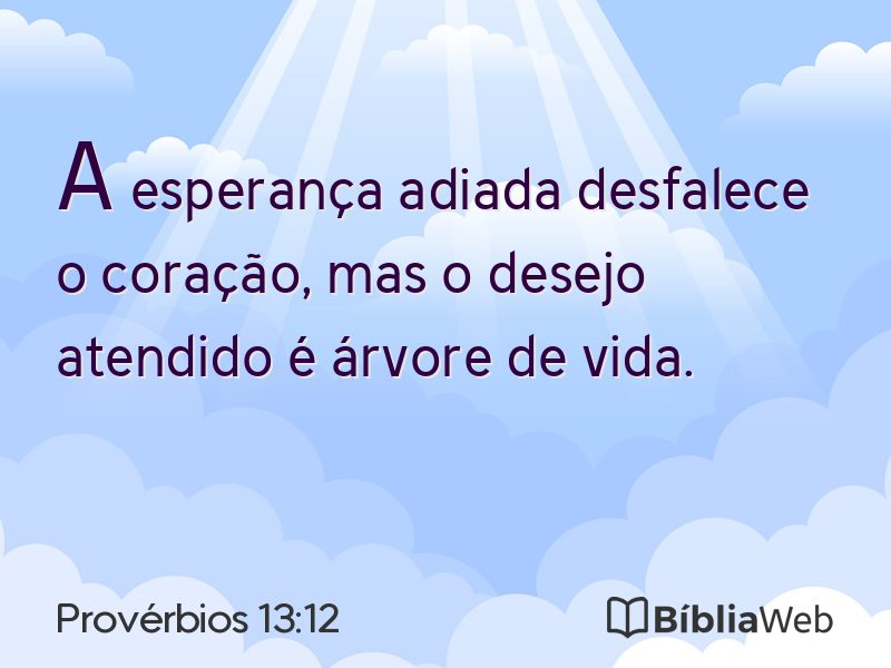 Provérbios 13:12 em imagem para compartilhar