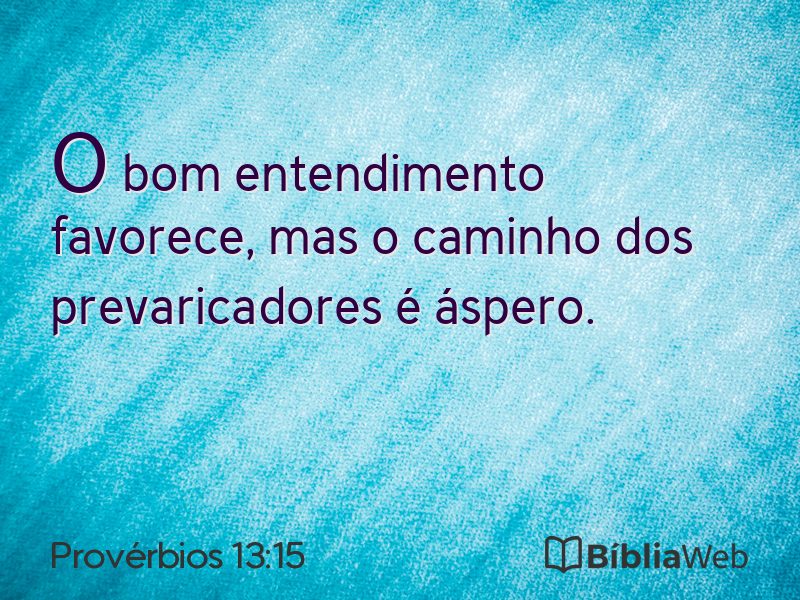 Provérbios 13:15 em imagem para compartilhar