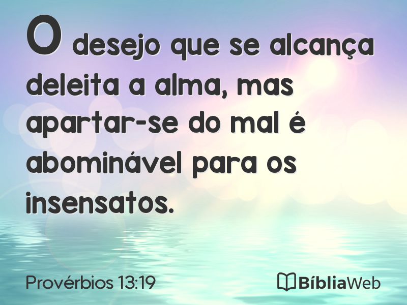 Provérbios 13:19 em imagem para compartilhar