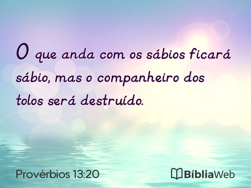 Provérbios 13:20 em imagem para compartilhar