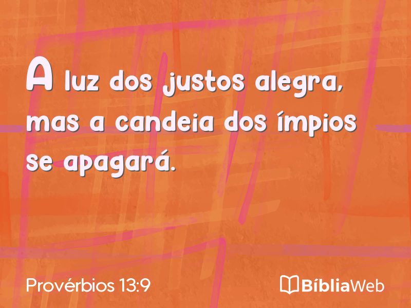 Provérbios 13:9 em imagem para compartilhar