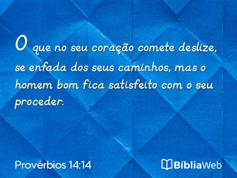 Provérbios 14:14 em imagem para compartilhar