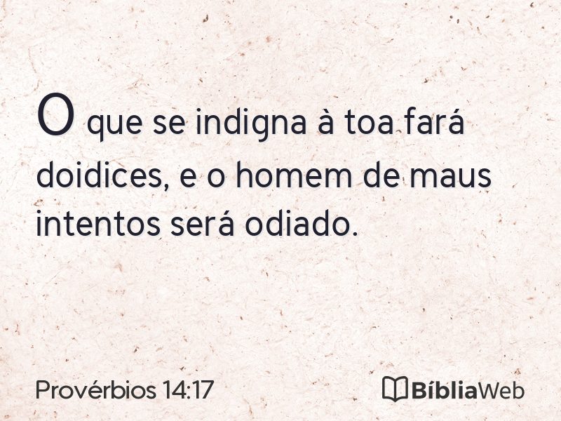 Provérbios 14:17 em imagem para compartilhar