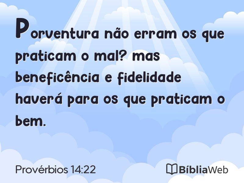 Provérbios 14:22 em imagem para compartilhar