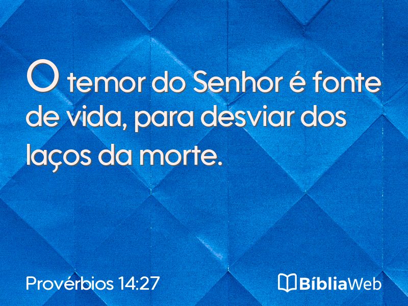 Provérbios 14:27 em imagem para compartilhar