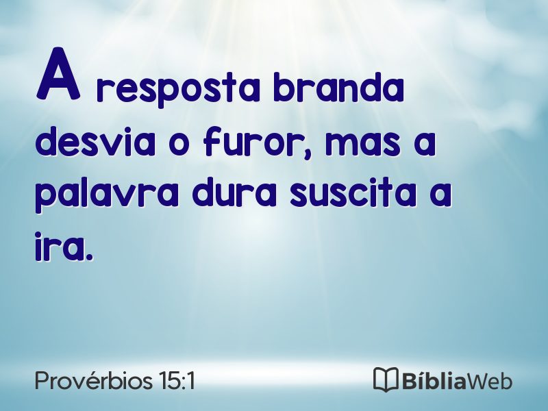 Provérbios 15:1 em imagem para compartilhar