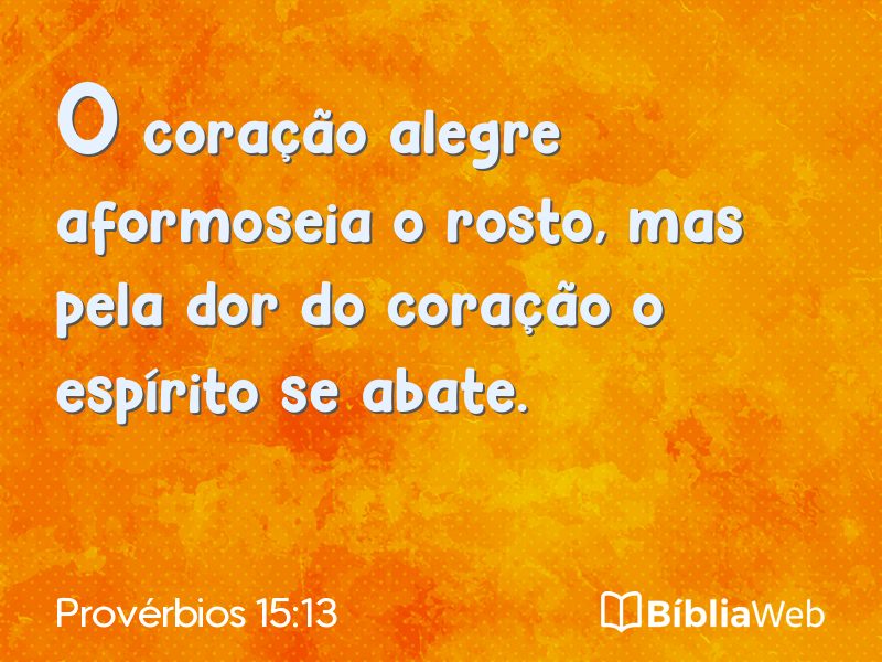 Provérbios 15:13 em imagem para compartilhar