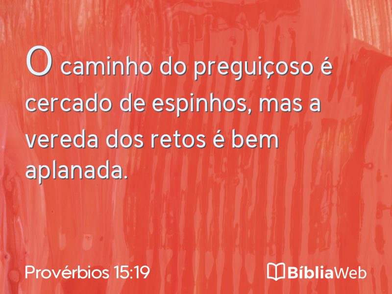 Provérbios 15:19 em imagem para compartilhar