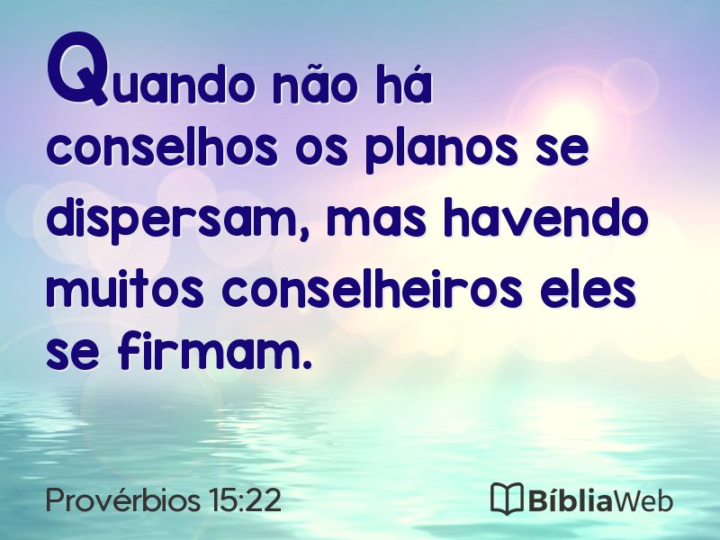 Provérbios 15:22 em imagem para compartilhar