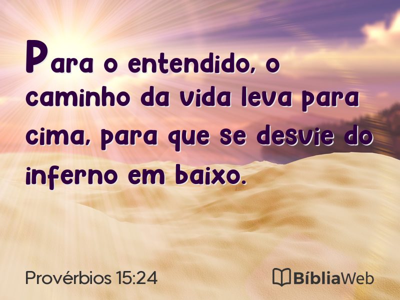 Provérbios 15:24 em imagem para compartilhar