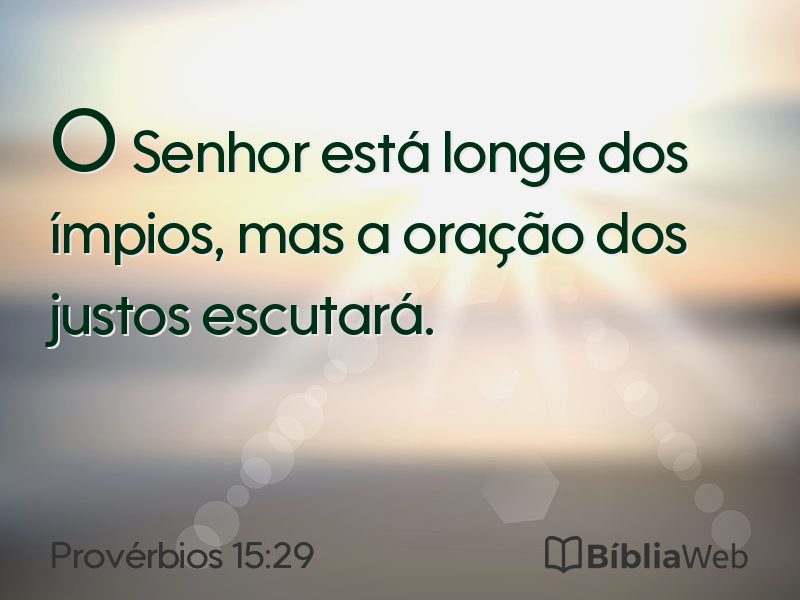 Provérbios 15:29 em imagem para compartilhar
