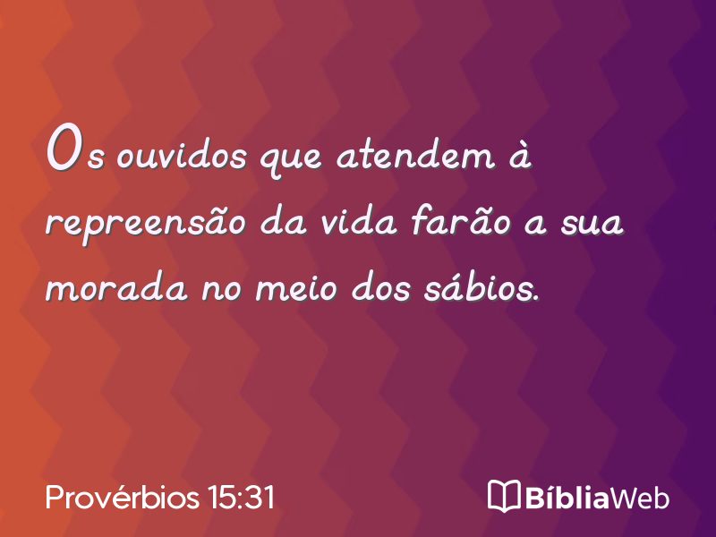 Provérbios 15:31 em imagem para compartilhar