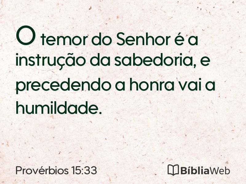 Provérbios 15:33 em imagem para compartilhar