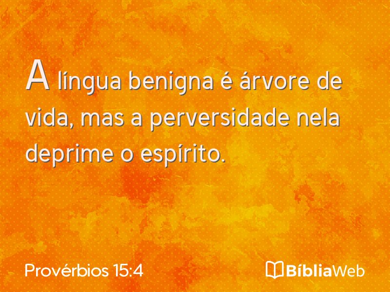 Provérbios 15:4 em imagem para compartilhar