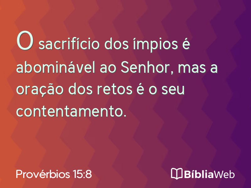 Provérbios 15:8 em imagem para compartilhar