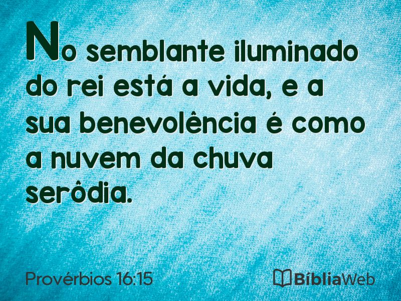 Provérbios 16:15 em imagem para compartilhar