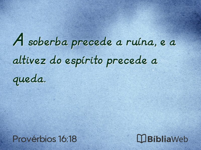 Provérbios 16:18 em imagem para compartilhar