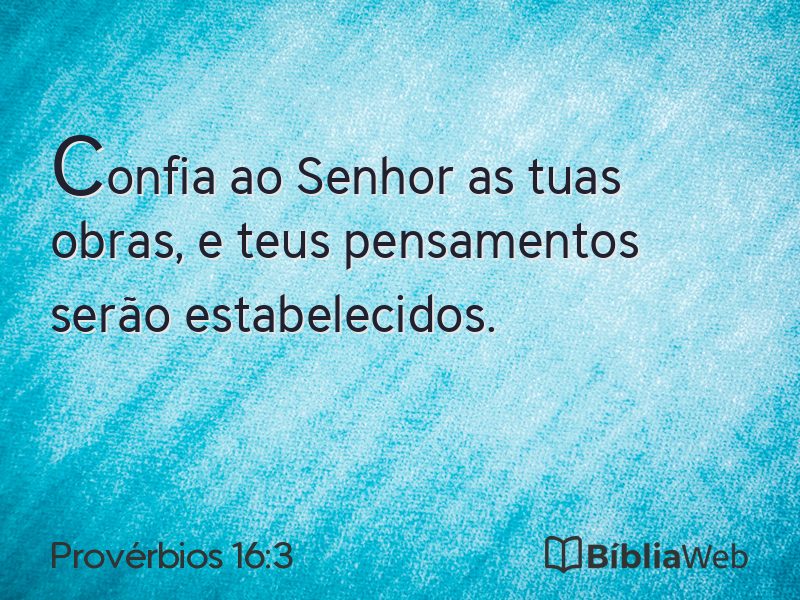 Provérbios 16:3 em imagem para compartilhar