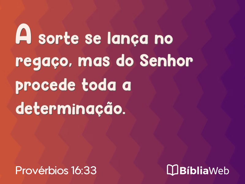 Provérbios 16:33 em imagem para compartilhar