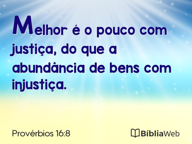 Provérbios 16:8 em imagem para compartilhar