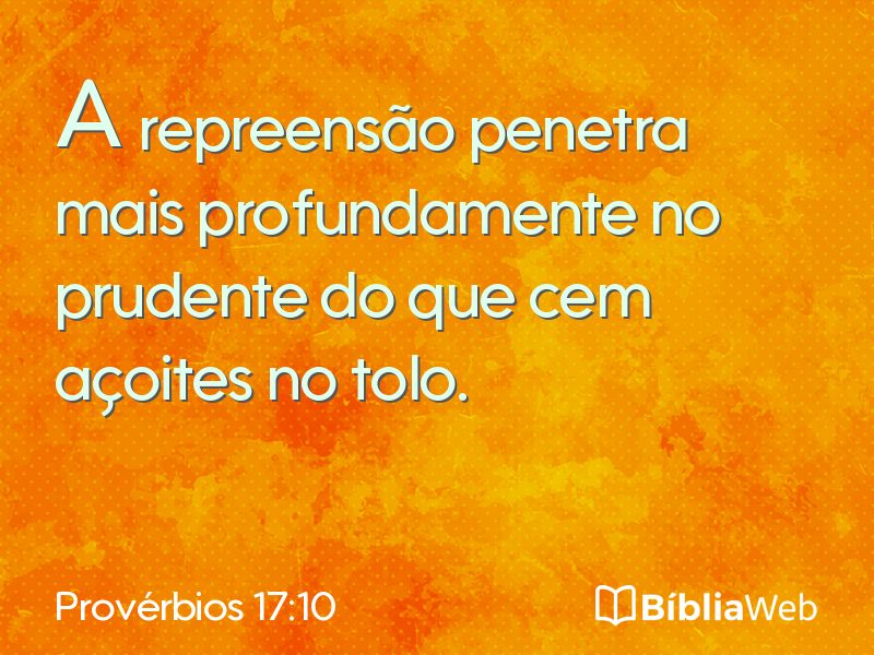 Provérbios 17:10 em imagem para compartilhar
