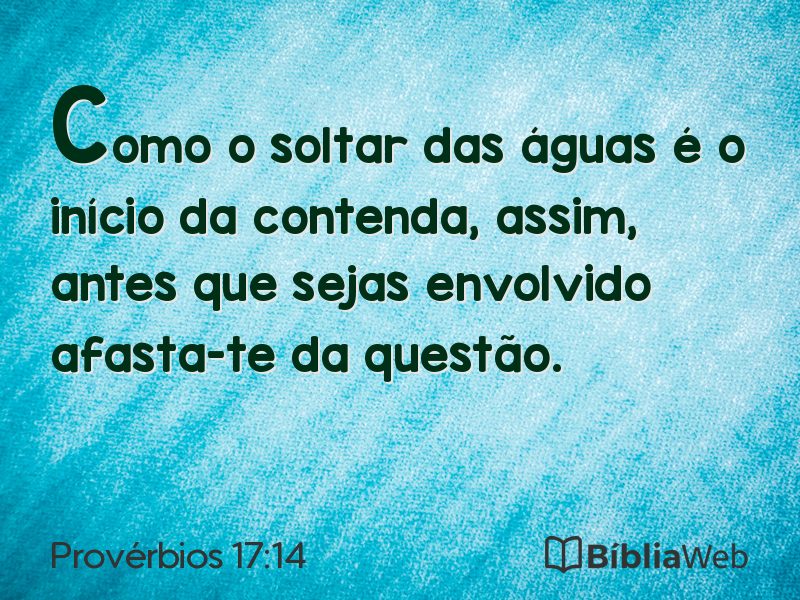 Provérbios 17:14 em imagem para compartilhar