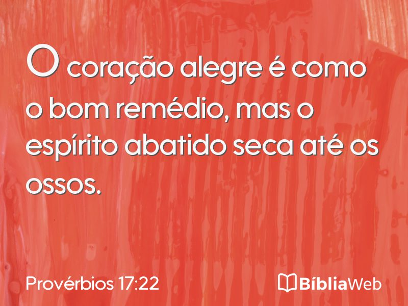 Provérbios 17:22 em imagem para compartilhar