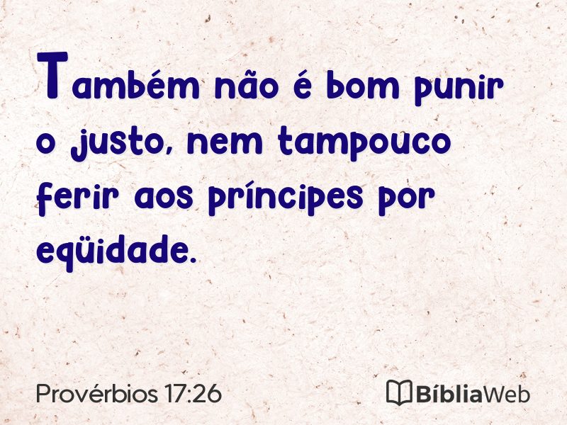 Provérbios 17:26 em imagem para compartilhar
