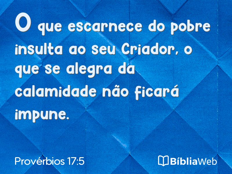 Provérbios 17:5 em imagem para compartilhar